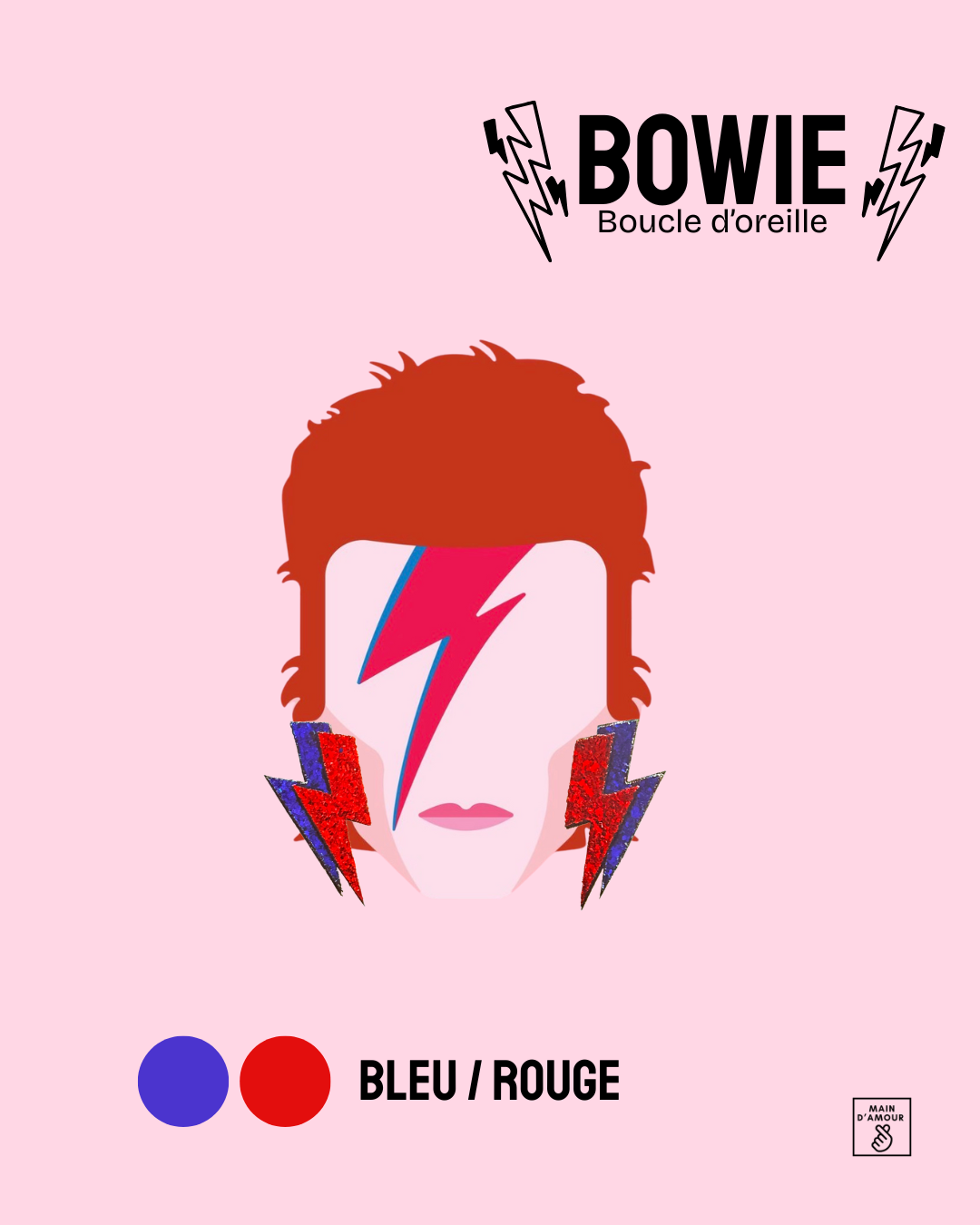 Boucles d'oreilles BOWIE