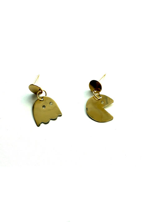 Boucles d'oreilles PAC MAN DORÉE