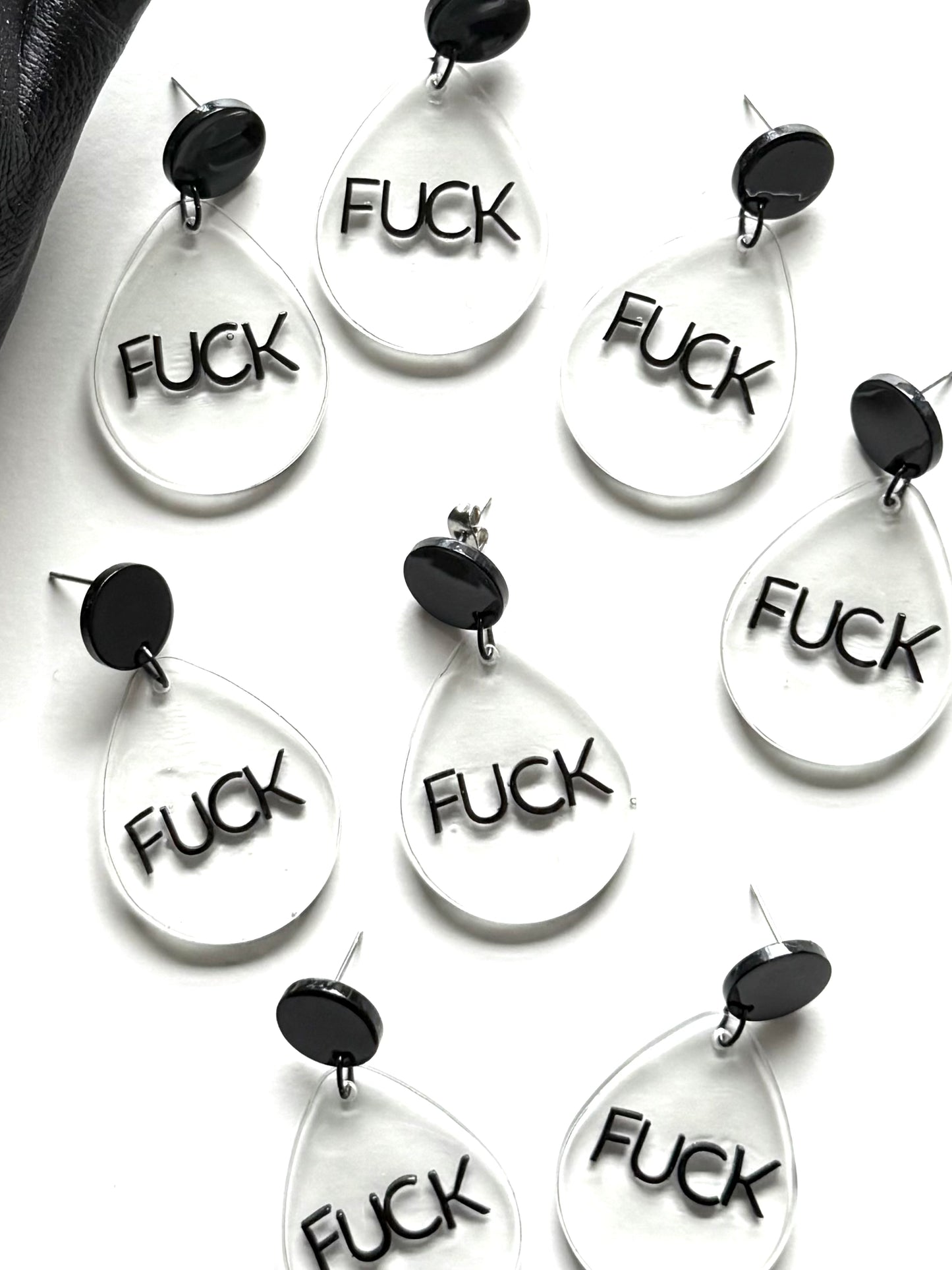 Boucles d'oreilles FUCK, C'EST DIT!