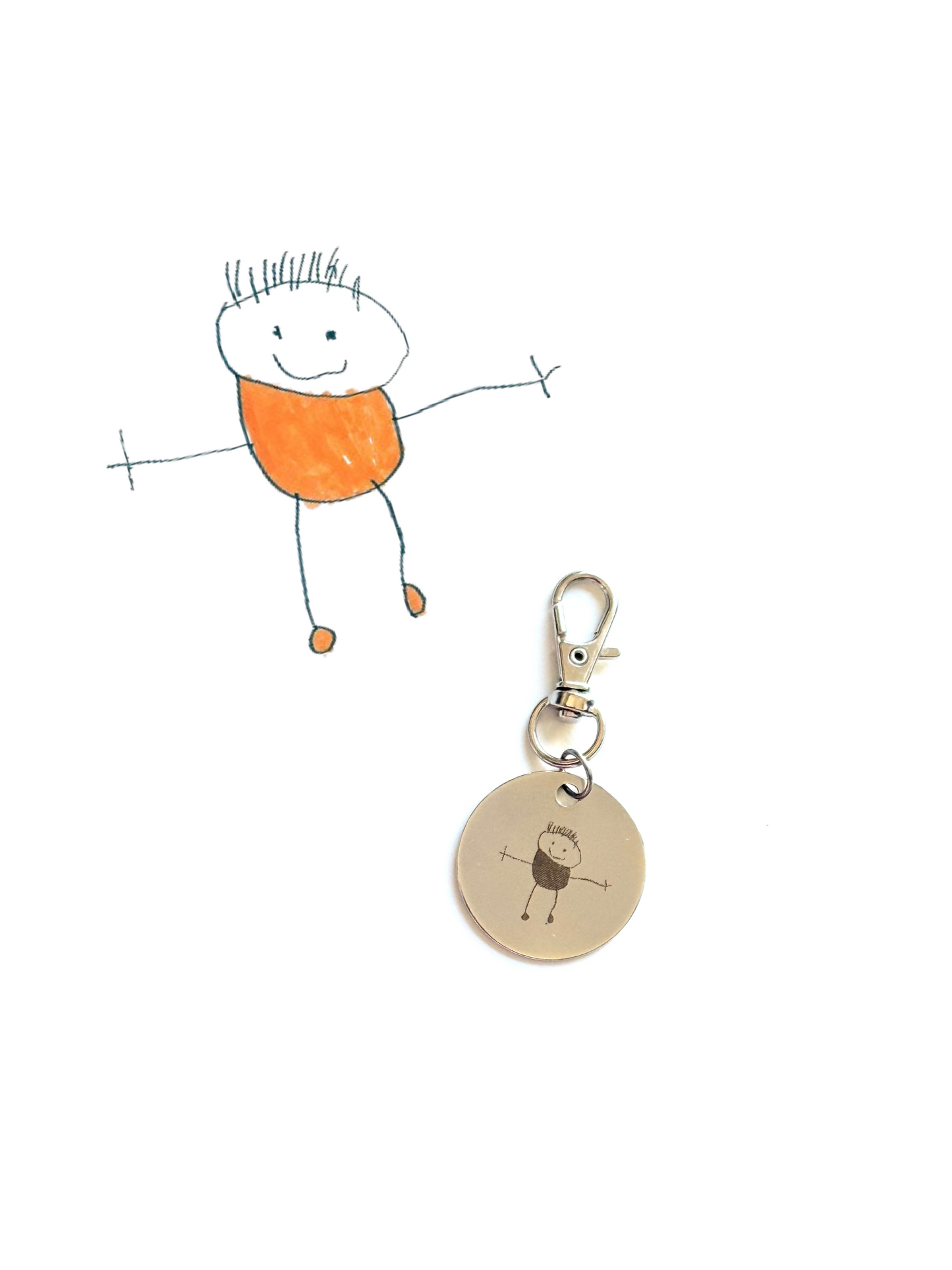 Le dessin de votre enfant en porte-clés