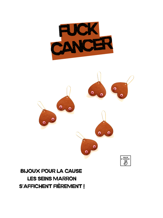 Boucles d'oreilles SEINS MARRON S'AFFICHENT FIÈREMENT