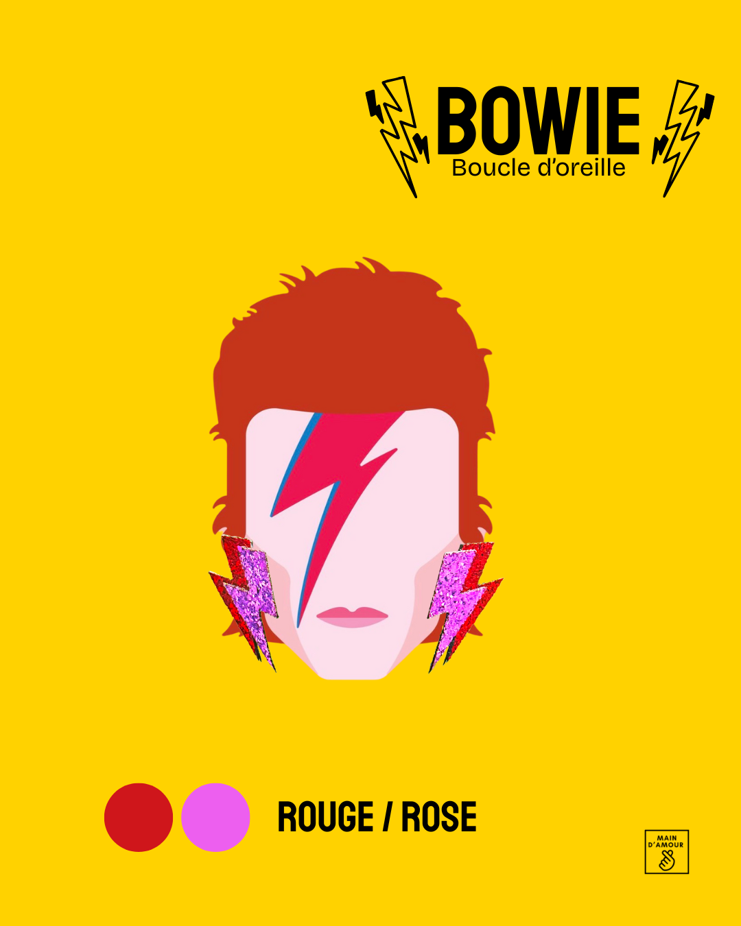 Boucles d'oreilles BOWIE