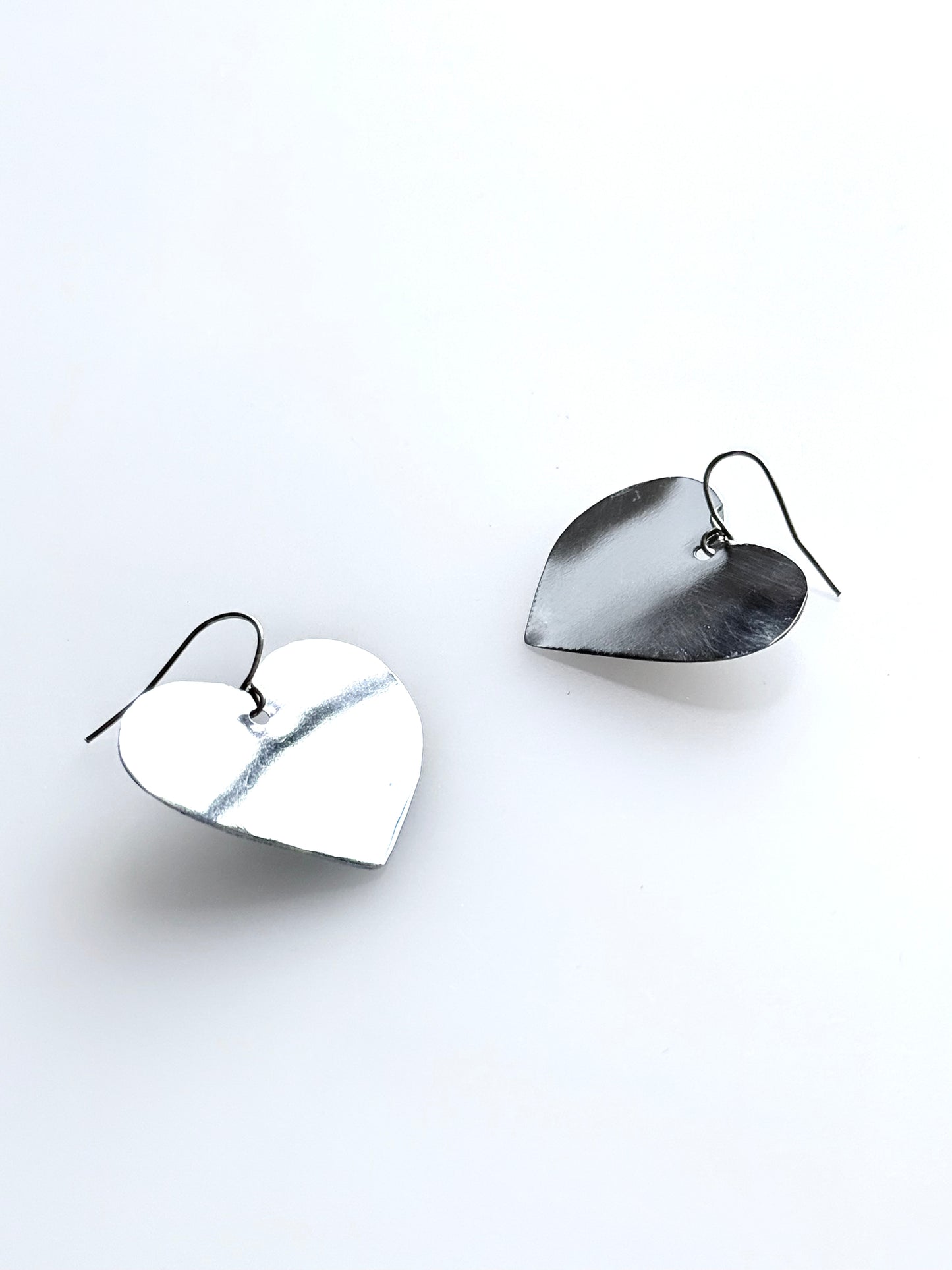 Boucles d'oreilles COEUR BRUT ARGENT