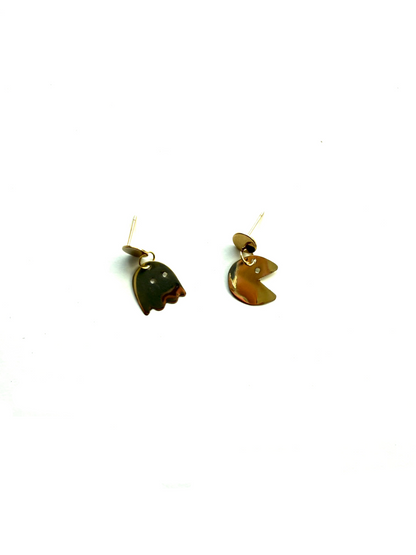 Boucles d'oreilles PAC MAN DORÉE