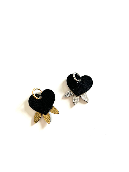Boucles d'oreilles COEUR EN FLAMME