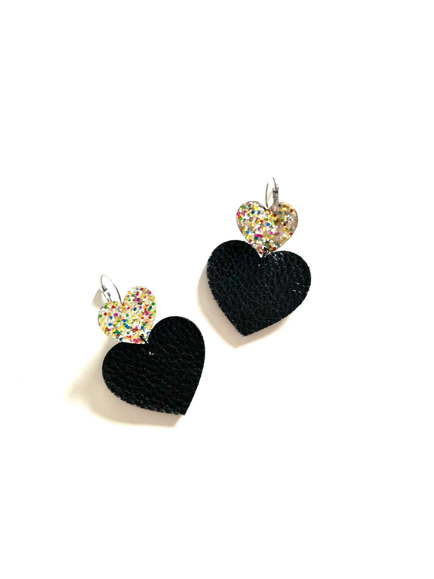 Boucles d'oreilles COEUR PAILLETÉ