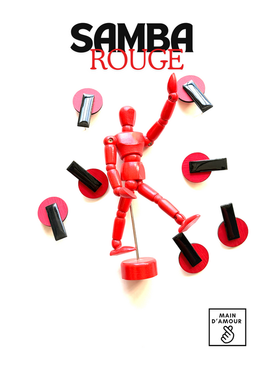 Boucles d'oreilles SAMBA ROUGE