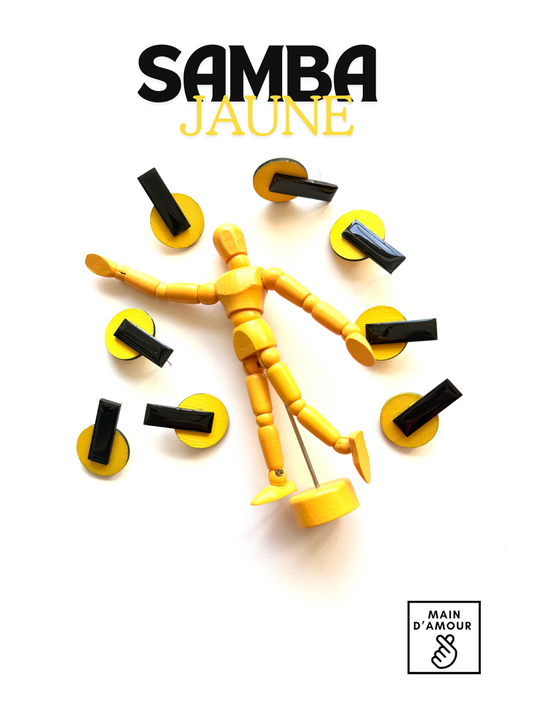 Boucles d'oreilles SAMBA JAUNE