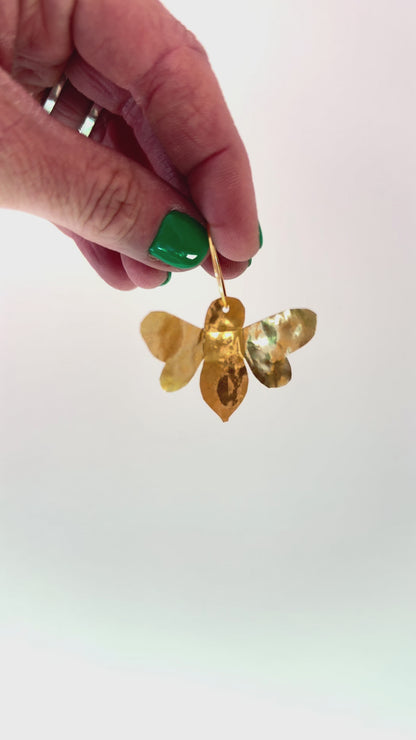Boucles d'oreilles ABEILLE & PAPILLON